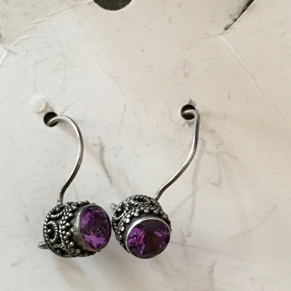 COPY - Silver Amethyst earrings